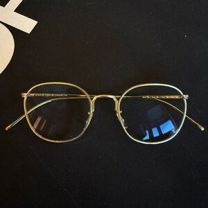 Oliver Peoples Gold Metal Eyeglasses